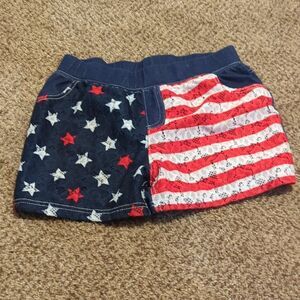 Girls Way to Celebrate patriotic red, white and blue shorts size 2xl 18